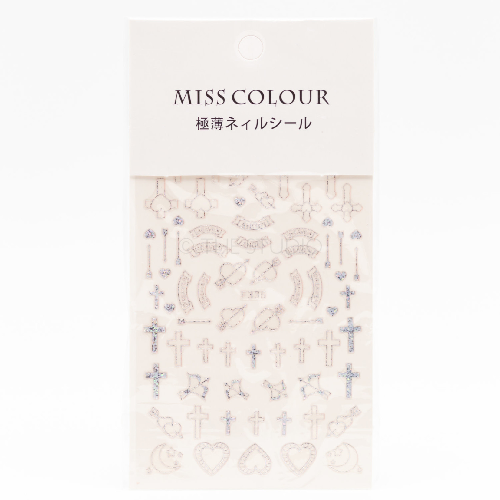Miss Colour - Iridescent Heart Cross Decal - F335