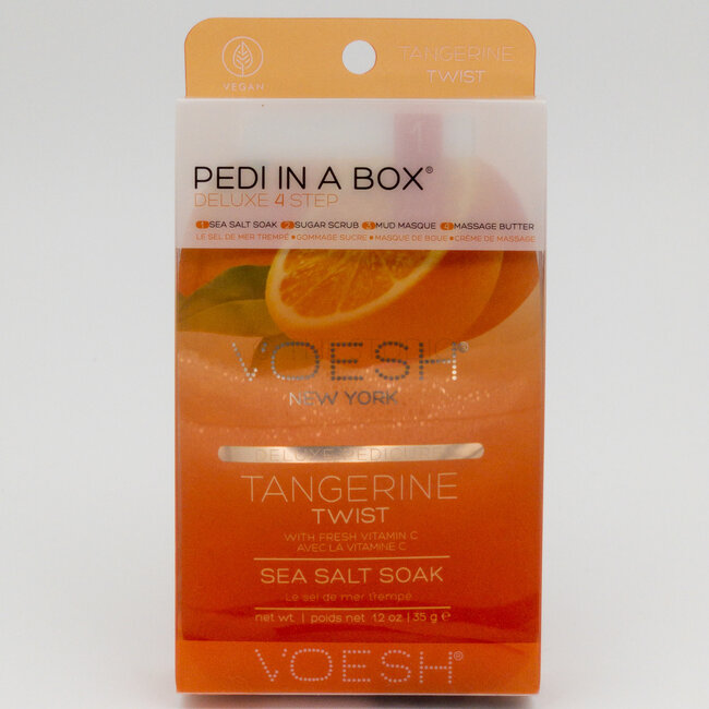 Voesh - 4 step - Pedi In A Box - Tangerine Twist - 1 ct