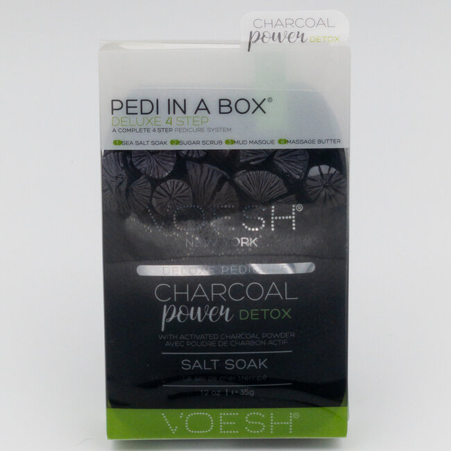 Voesh Voesh - 4 step - Pedi In A Box - Charcoal Power Detox - 1 ct