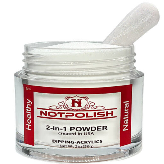 NotPolish - GLOW 04 White Glitter - AIO Powder - 2 oz
