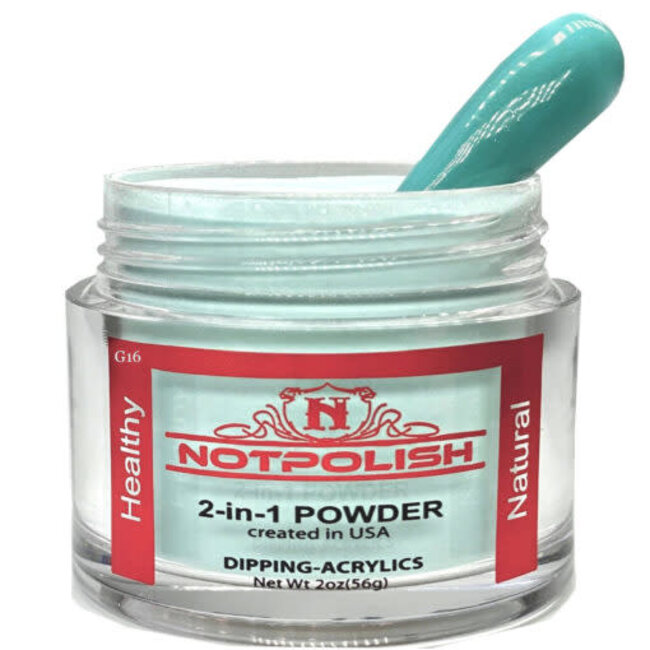 NotPolish - GLOW 16 Clear Aqua - AIO Powder - 2 oz