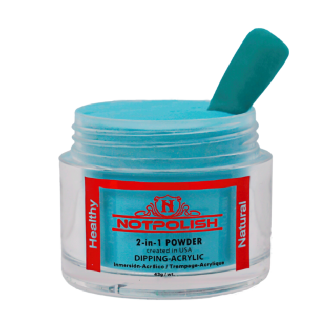 NotPolish - M 106 I Don't Kiss & Teal - AIO Powder - 2 oz