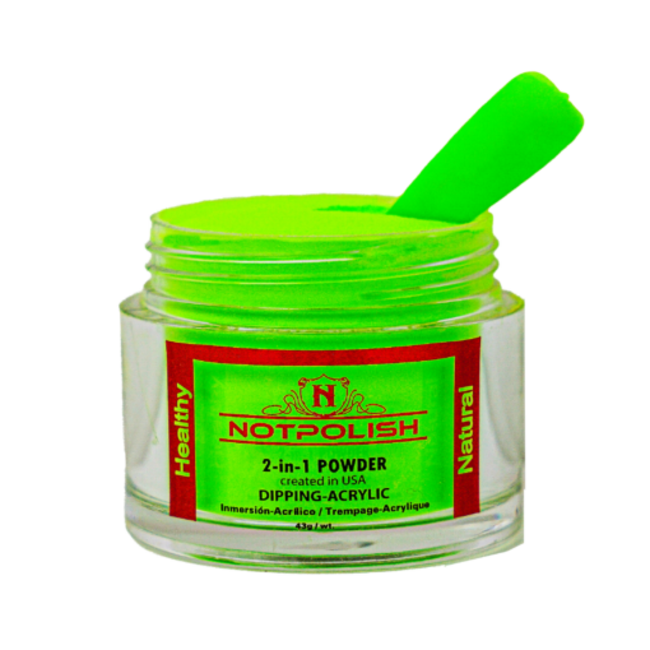 NotPolish - M 100 Hot Lime Bling - AIO Powder - 2 oz
