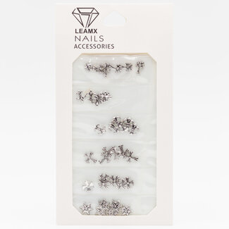 Leamx - Nail Art Charms - Silver Crosses - 36 pcs