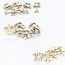 Leamx - Nail Art Charms - Gold Crosses - 36 pcs