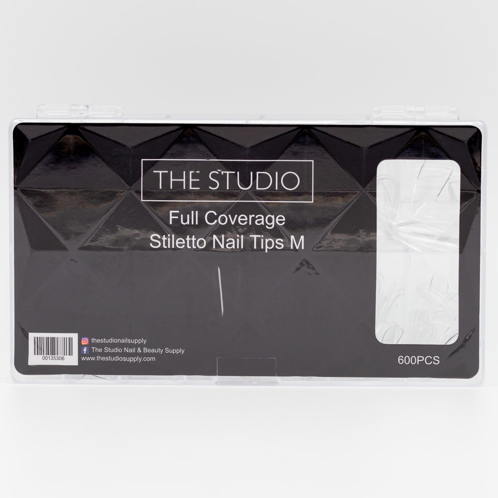 The Studio The Studio - Tip Box - Full Cover - Stiletto Clear -