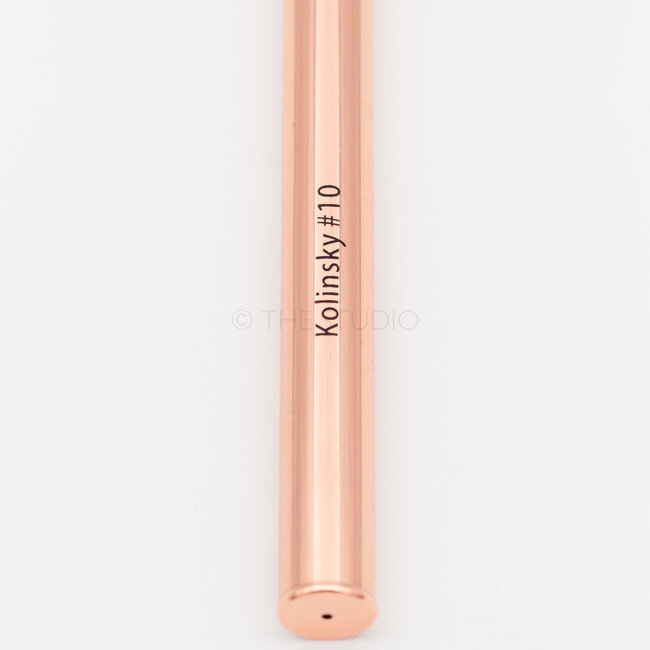 The Studio - Kolinsky Acrylic Brush - Rose Gold - Silver Crystal- #10
