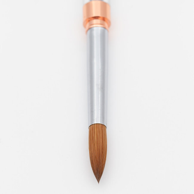 The Studio - Kolinsky Acrylic Brush - Rose Gold - Silver Crystal- #10