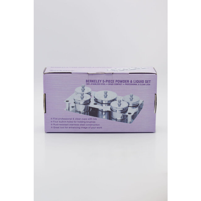 5 Piece Stainless Steel Powder and Liquid Set