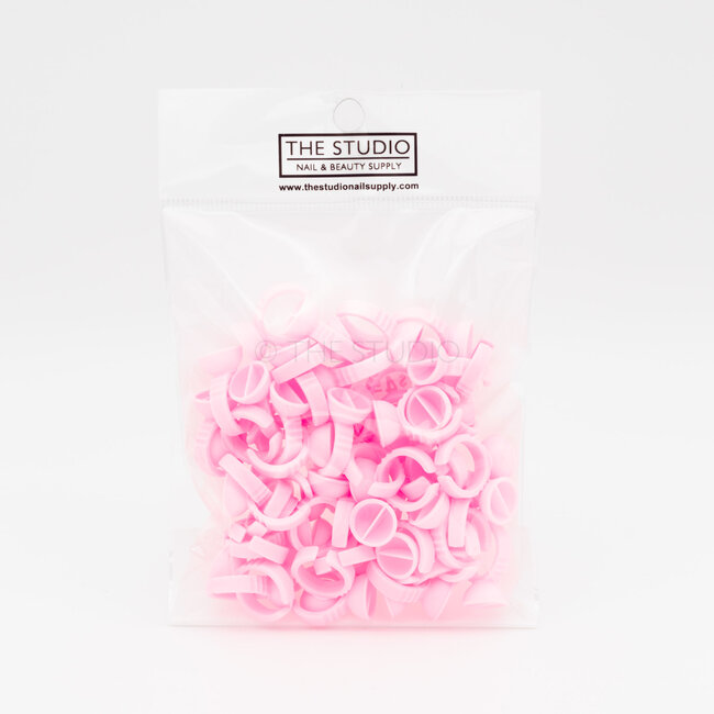 The Studio - Lash Glue Rings - Pink - 50 ct