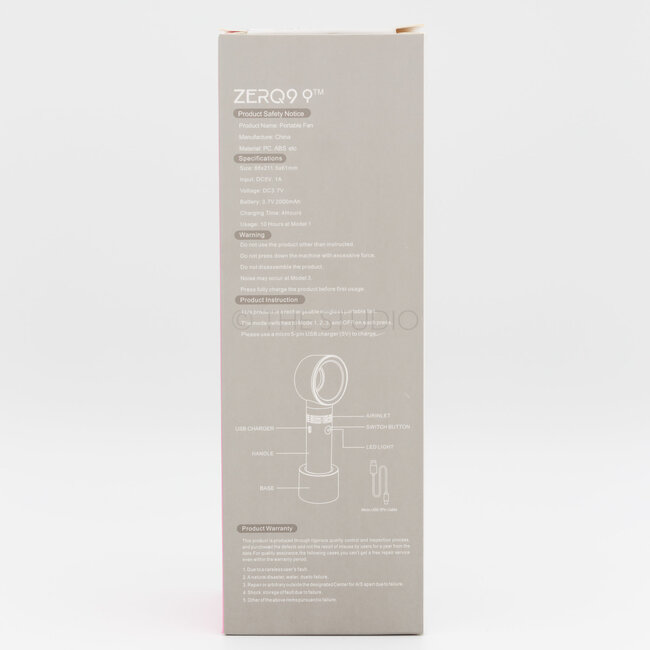 Zero9 Portable Electric Fan - White