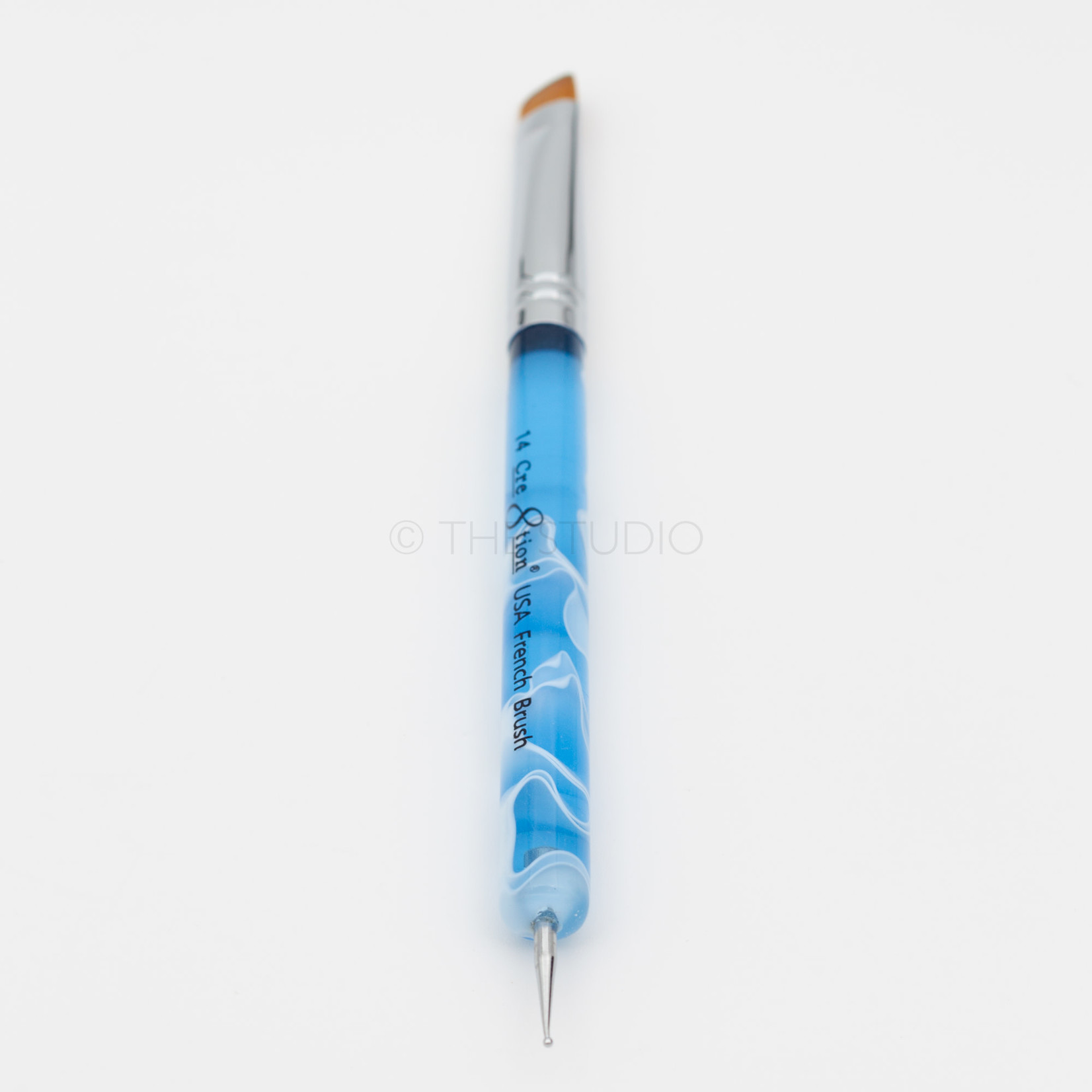 Cre8tion Cre8tion - French Brush w/ Dotting Tool - #14 Blue - 12127