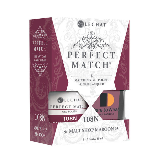 Perfect Match - 108N - DUO Polish - Malt Shop Maroon