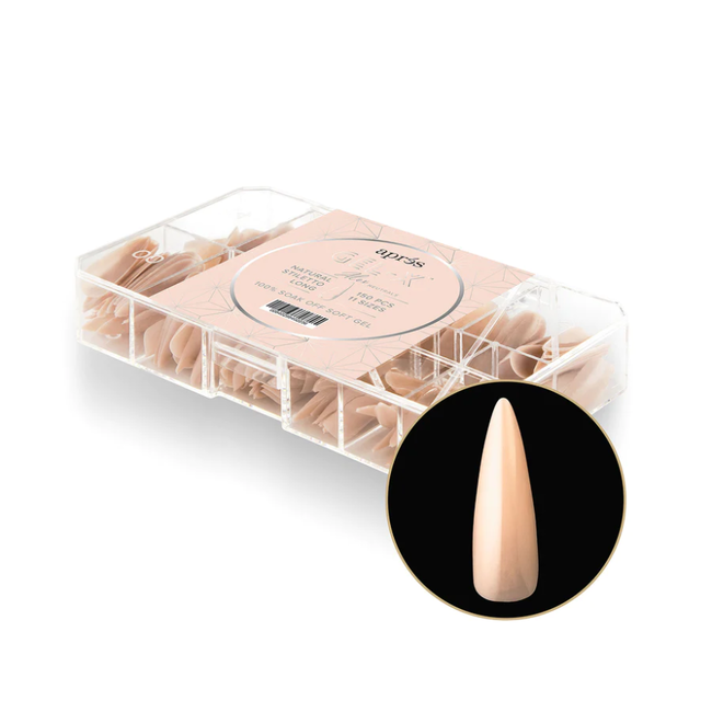 Apres - Tip Box Gel X - Alex - Natural Stiletto - Long