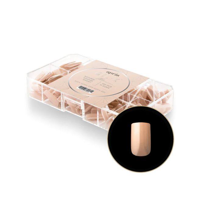 Apres - Tip Box Gel X - Alex - Natural Square - Short