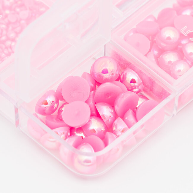 The Studio - Art Pack #379 - Assorted Hot Pink Pearls - 6 pcs