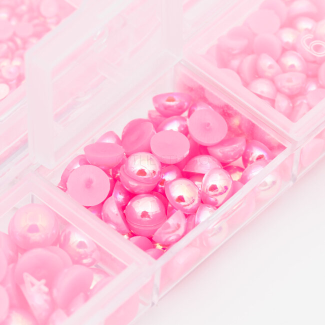 The Studio - Art Pack #379 - Assorted Hot Pink Pearls - 6 pcs