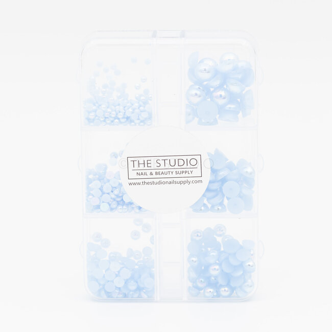 The Studio - Art Pack #369 - Assorted Baby Blue Pearls - 6 pcs