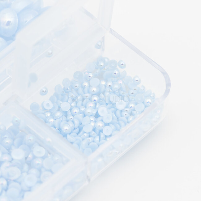 The Studio - Art Pack #369 - Assorted Baby Blue Pearls - 6 pcs