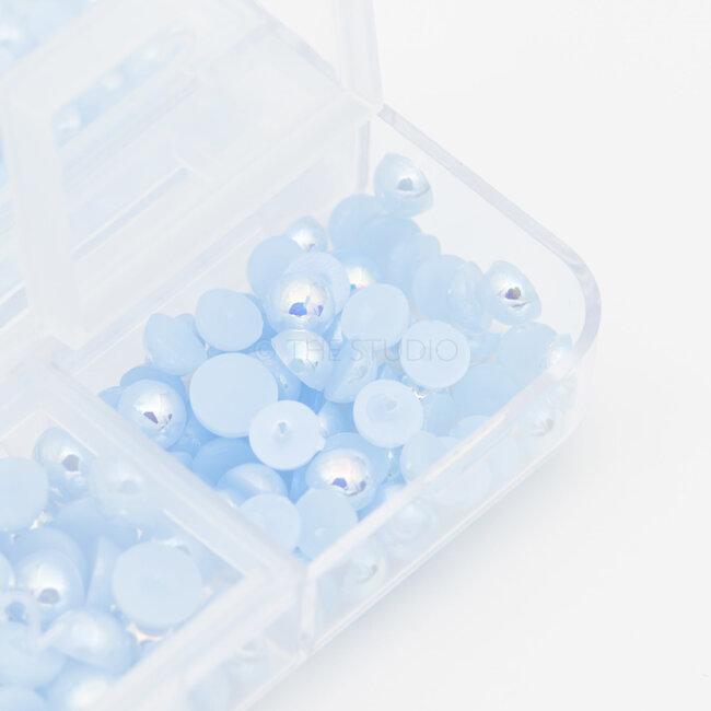 The Studio - Art Pack #369 - Assorted Baby Blue Pearls - 6 pcs