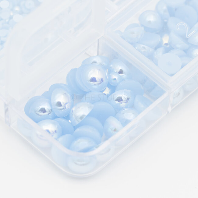 The Studio - Art Pack #369 - Assorted Baby Blue Pearls - 6 pcs