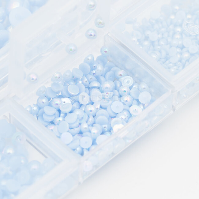 The Studio - Art Pack #369 - Assorted Baby Blue Pearls - 6 pcs