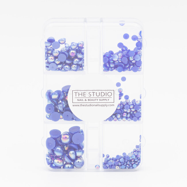 The Studio - Art Pack #370 - Assorted Royal Blue Pearls - 6 pcs