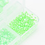 The Studio - Art Pack #381 - Assorted Neon Green Pearls - 6 pcs