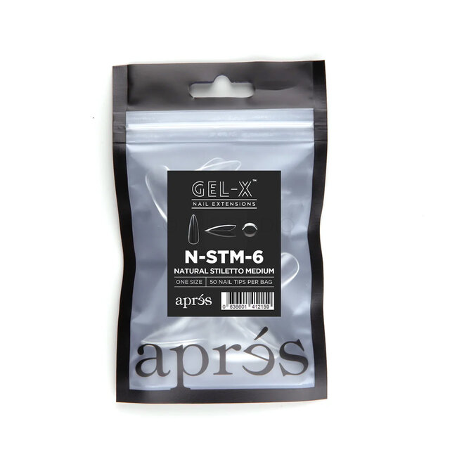 Apres - Refill Bags - Natural - Stiletto Medium - #6