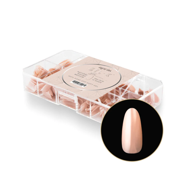 Apres - Tip Box Gel X - Lila - Natural Round - Medium