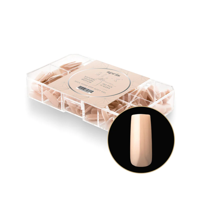 Apres Apres - Tip Box Gel X - Lila - Natural Square - Medium