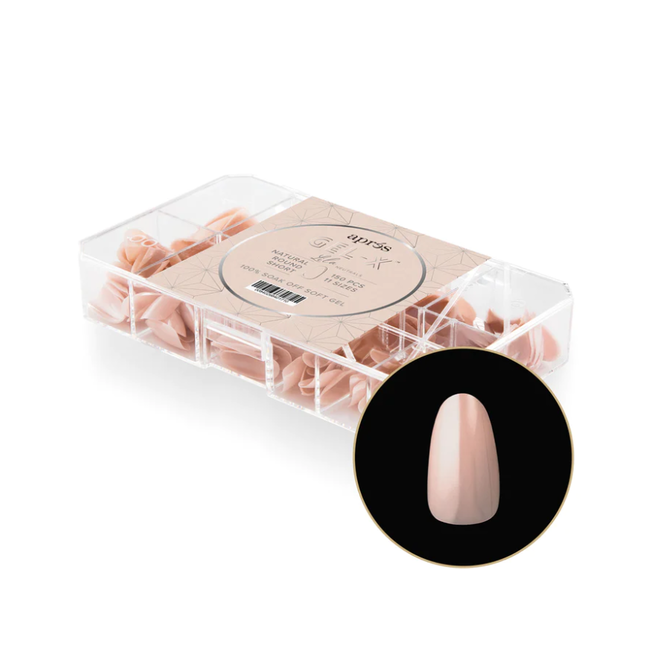 Apres Apres - Tip Box Gel X - Lila - Natural Round - Short
