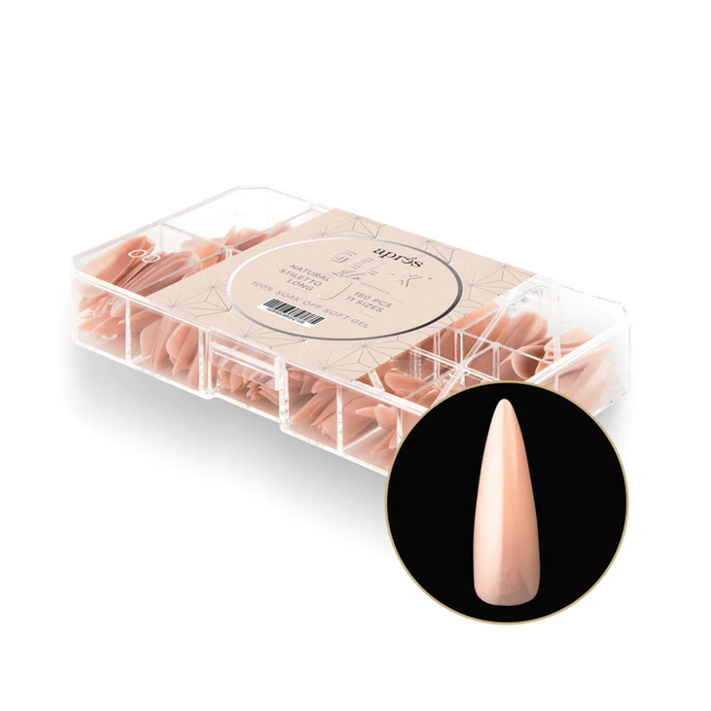 Apres - Tip Box Gel X - Lila - Natural Stiletto - Long