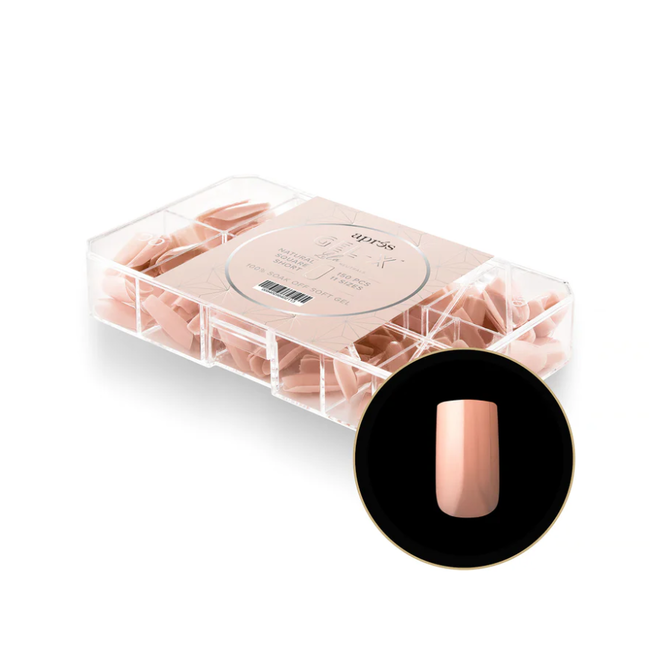 Apres - Tip Box Gel X - Lila - Natural Square - Short