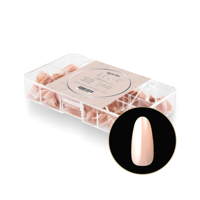 Apres Apres - Tip Box Gel X - Maisie - Natural Round - Medium