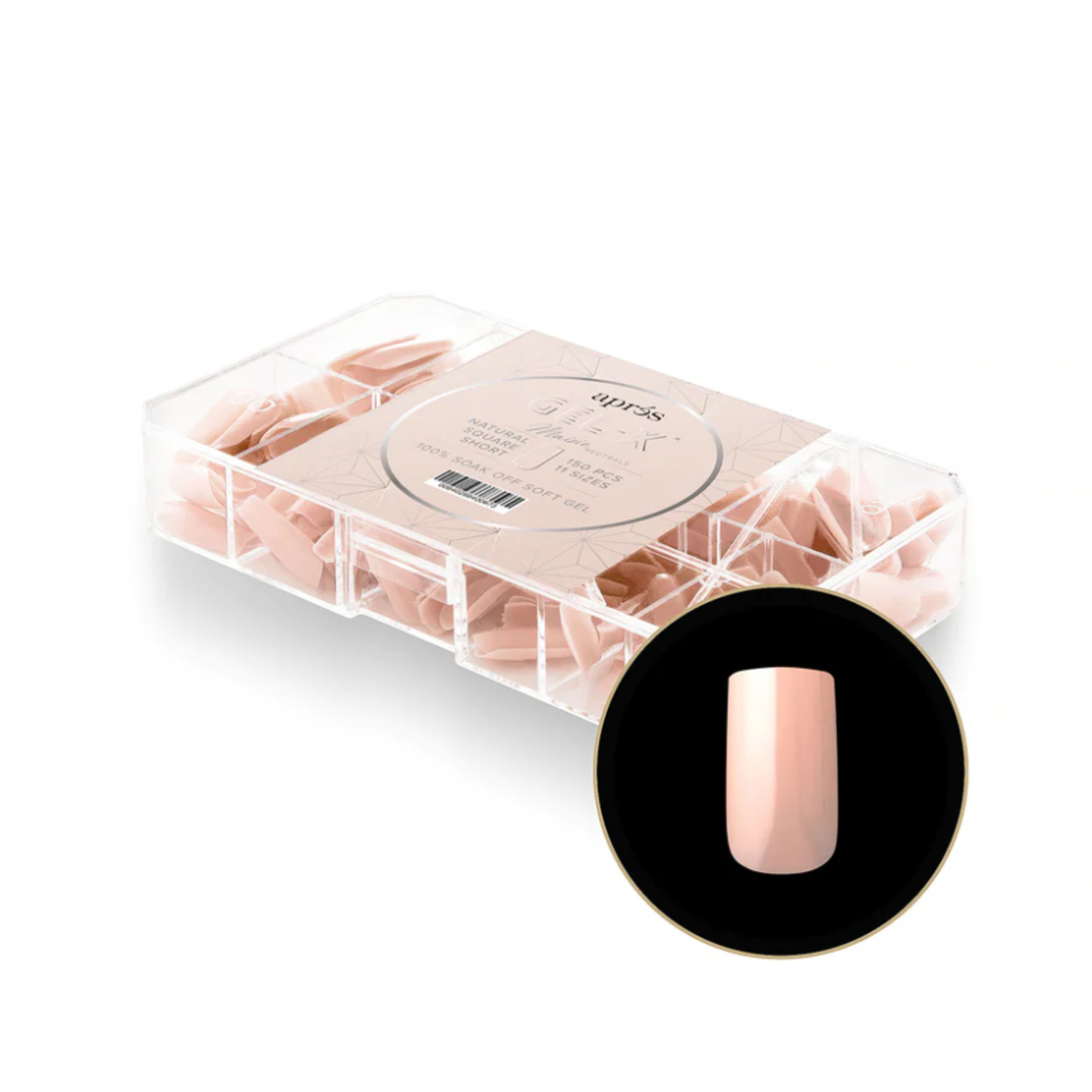 Apres Apres - Tip Box Gel X - Maisie - Natural Square - Short