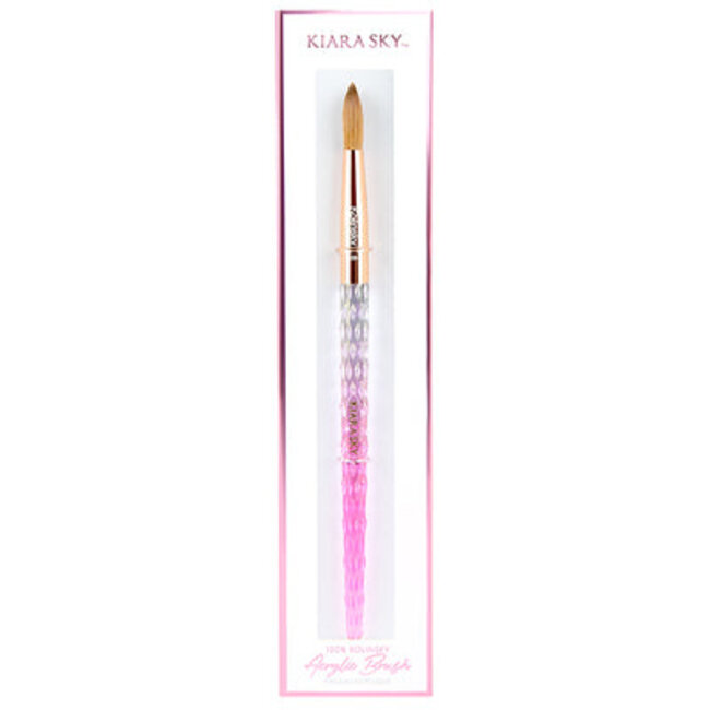 Kiara Sky - Acrylic Kolinsky Brush - Pink - Size 8