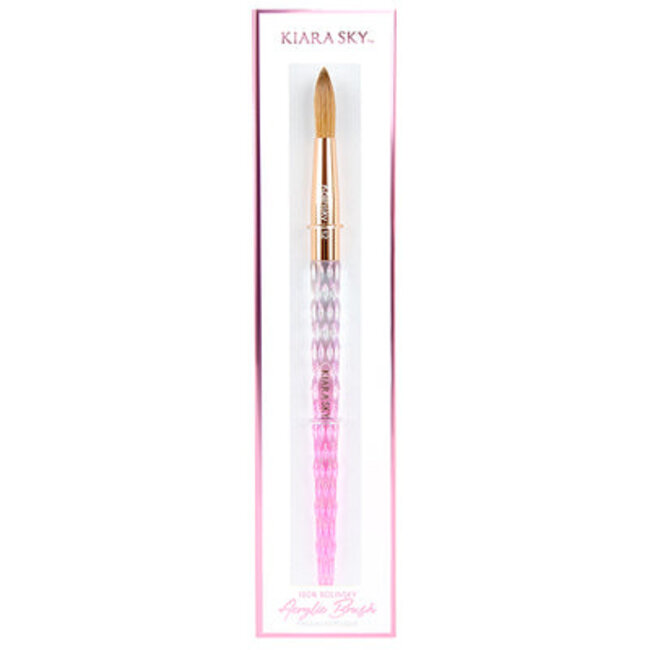 Kiara Sky - Acrylic Kolinsky Brush - Pink - Size 12