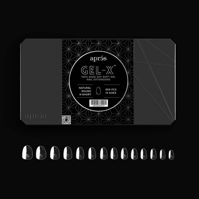 Apres Apres - Tip Box 2.0 Gel X - Clear - Natural Round - Extra Short