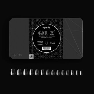 Apres Apres - Tip Box 2.0 Gel X - Clear - Natural Coffin - Extra Short