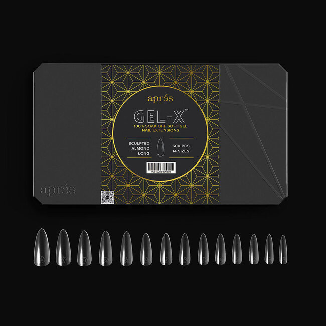 Apres - Tip Box 2.0 Gel X - Clear - Sculpted Almond - Long