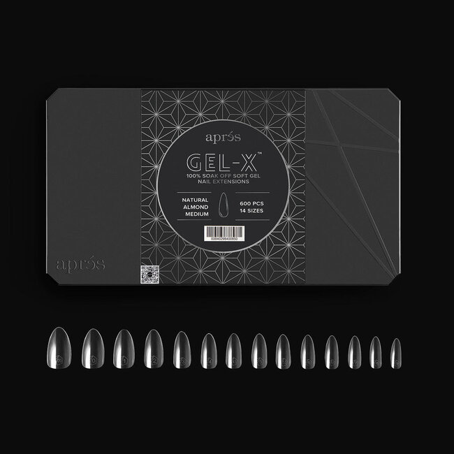 Apres - Tip Box 2.0 Gel X - Clear - Natural Almond - Medium