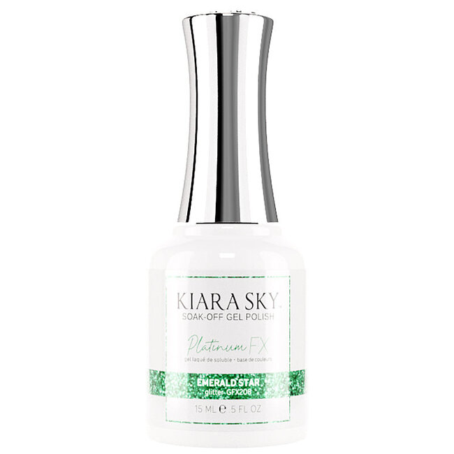 Kiara Sky Kiara Sky - Platinum FX Glitter Gel -208 Emerald Star - 0.5 oz