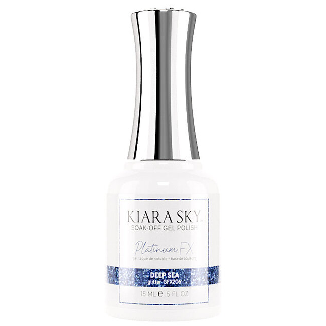 Kiara Sky - Platinum FX Glitter Gel -206 Deep Sea - 0.5 oz