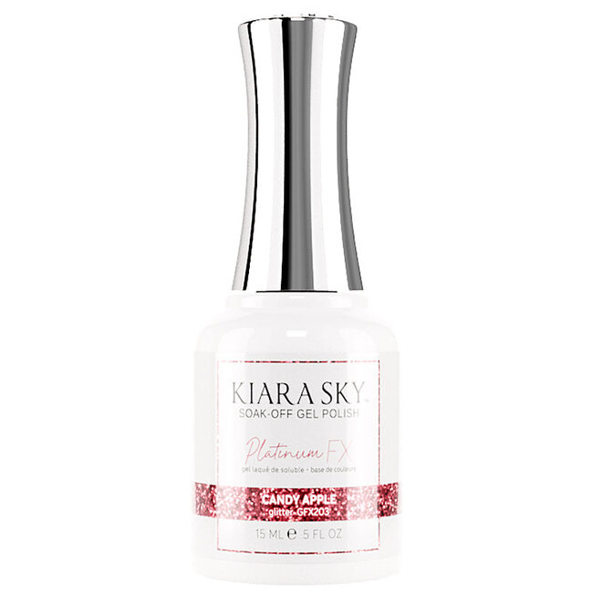 Kiara Sky Kiara Sky - Platinum FX Glitter Gel -203 Candy Apple - 0.5 oz