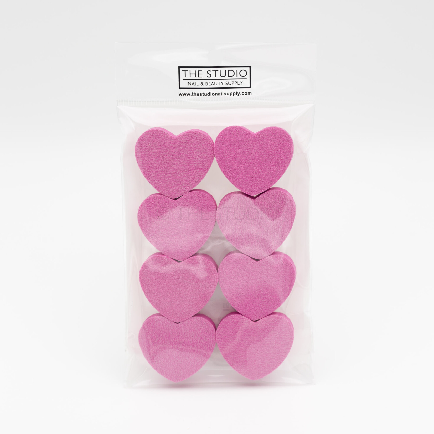 The Studio - Heart Buffers - 100/180 - Pink - 8 ct