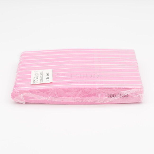 The Studio - File Buffer - 100/180 - Pink - 10 ct