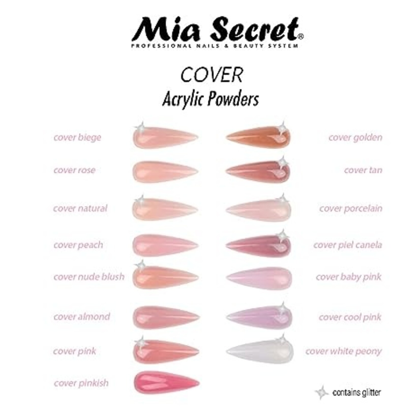 Mia Secret Mia Secret - Acrylic Powder - Cover Pinkish - 2.0 oz
