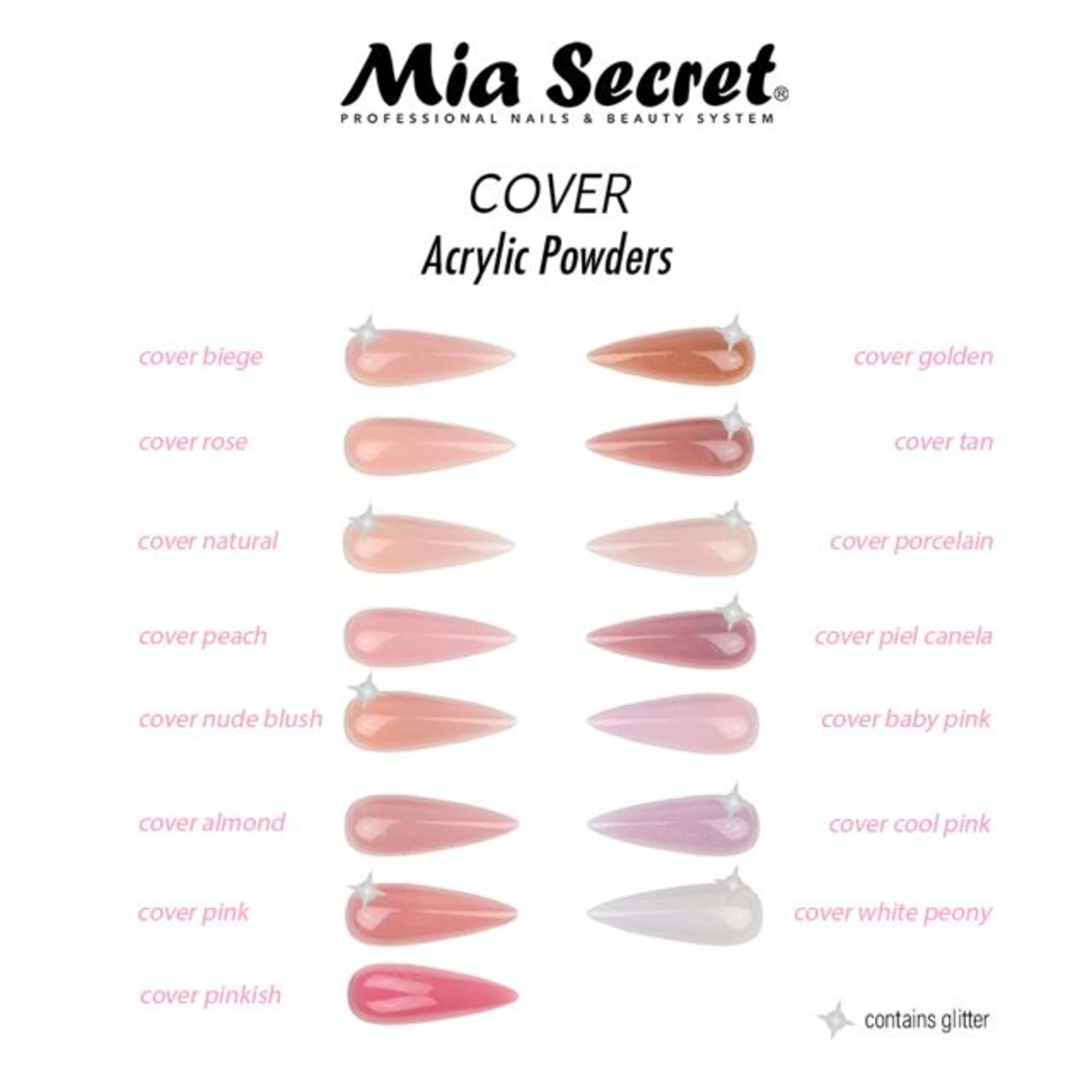 Mia Secret Mia Secret - Acrylic Powder - Cover Pinkish - 4.0 oz