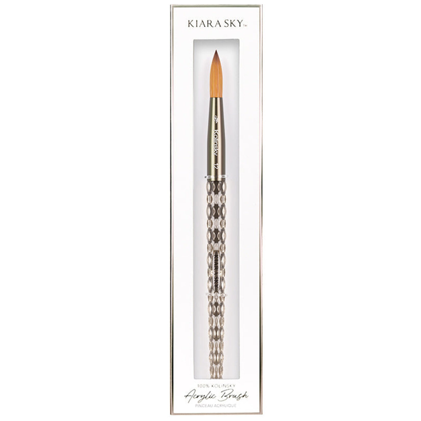 Kiara Sky Kiara Sky - Acrylic Kolinsky Brush - Black - Size 12